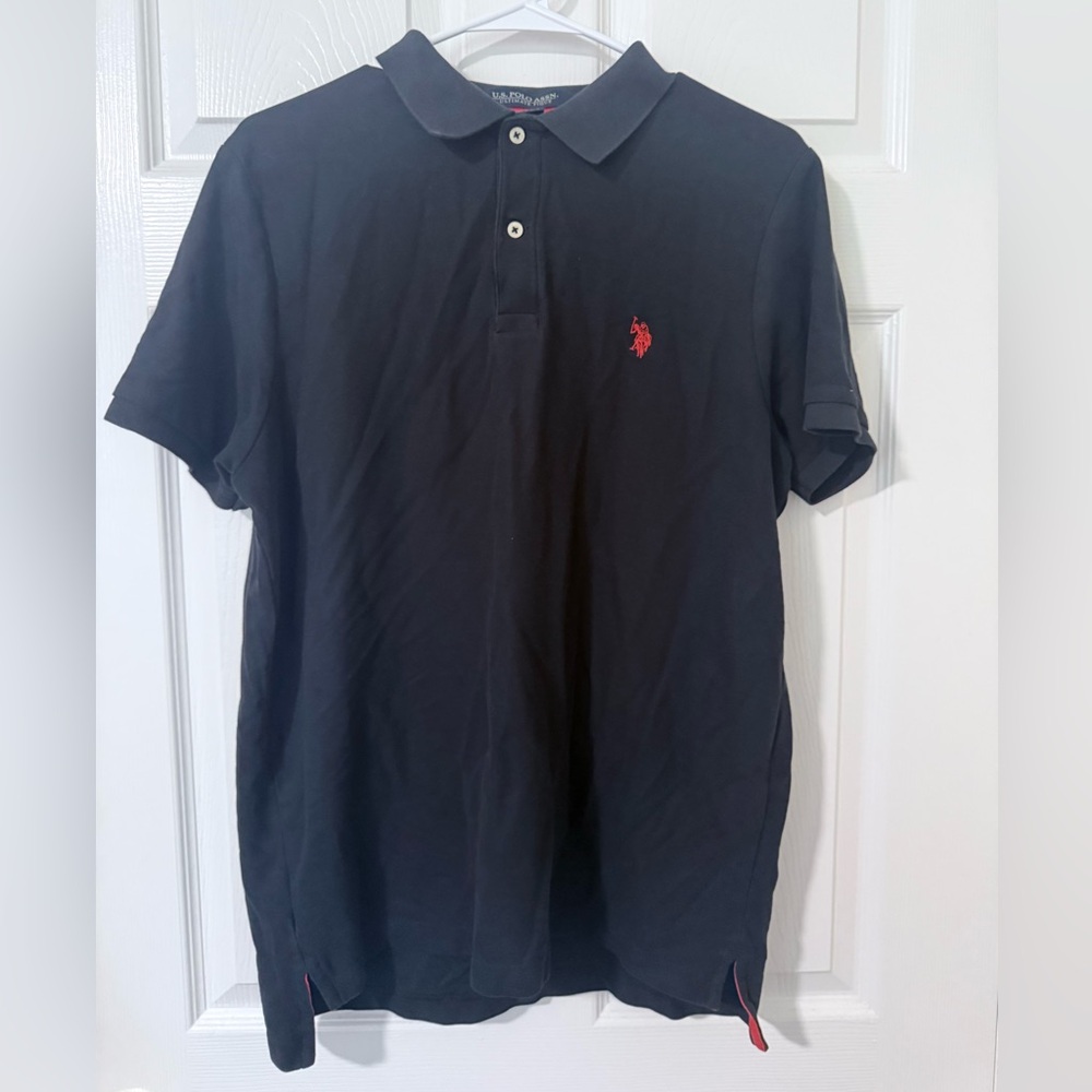 US Polo Assn Ultimate Pique Polo Shirt Men Black Short Sleeve Pony Logo